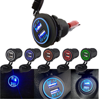 Usb Car Charger Cigarette Lighter Socket 12V-24V Fast Charging Phone Ipad Charge Car Accessories Usb For Car розетка в авто