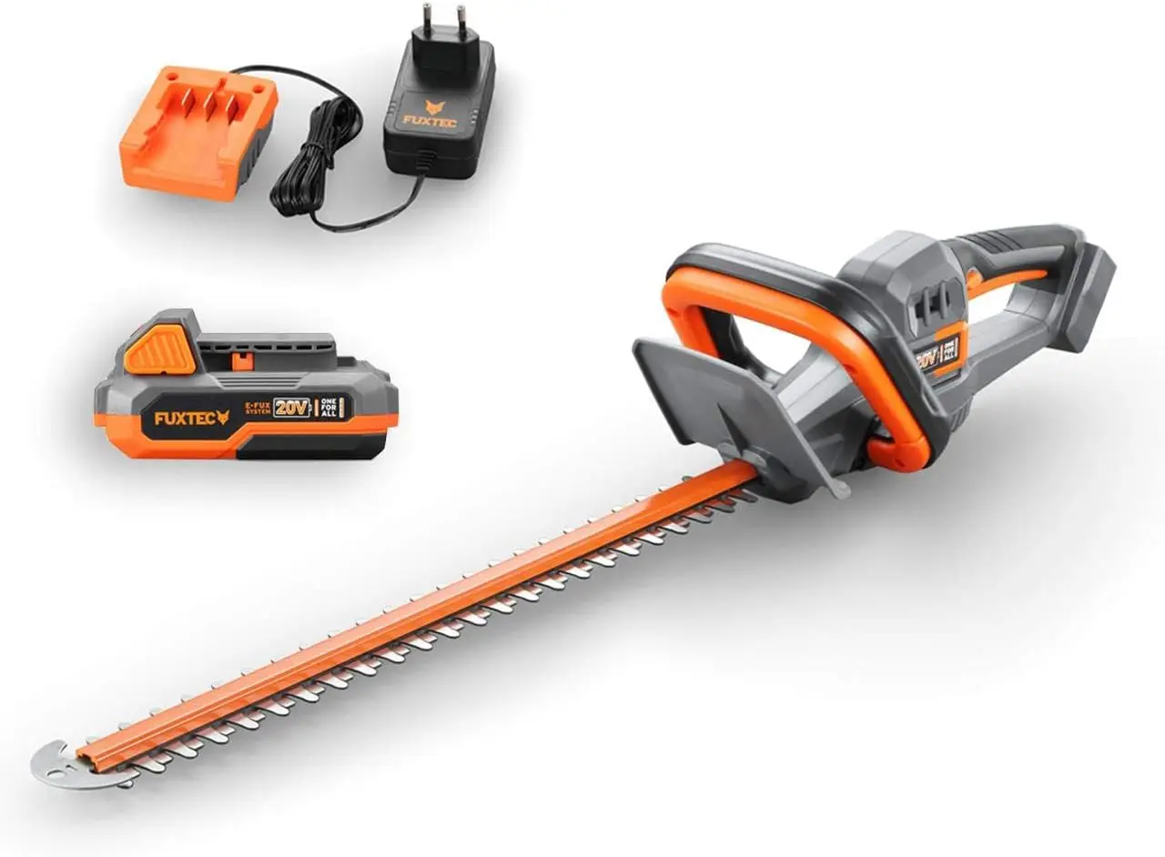 Hedge scissors 20V incl. Battery FX-E1HS20 Electric Hedge Trimmer with Li-ion Battery and charger Cut Length 52 cm