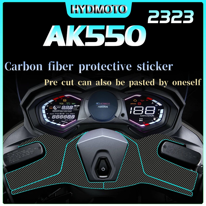 For KYMCO AK550 2023 Whole car film carbon fiber protective sticker anti scratch sticker modification parts accessories