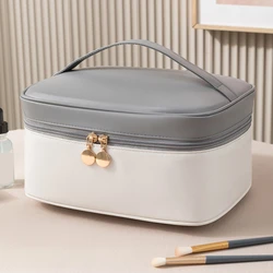 Borse per cosmetici Organizzatore multifunzionale Borsa per cosmetici in PU da donna Borsa per cosmetici di grande capacità Comoda borsa da viaggio per il lavaggio