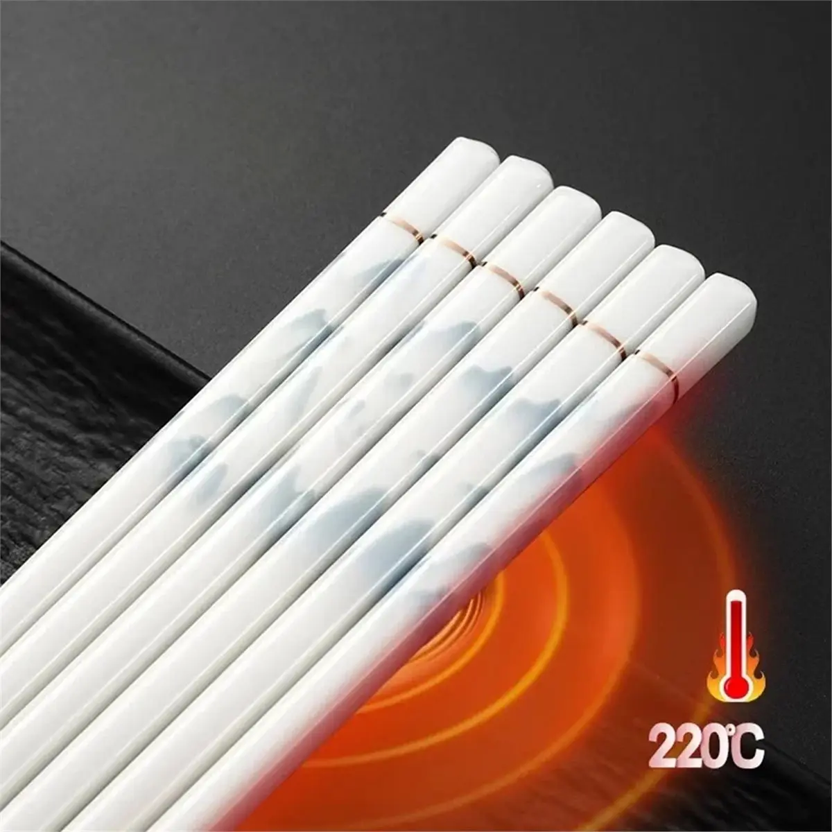 , Mildew Proof, Anti Slip Chopsticks for Household Use, Heat-Resistant Household Chopsticks 10 Pairs
