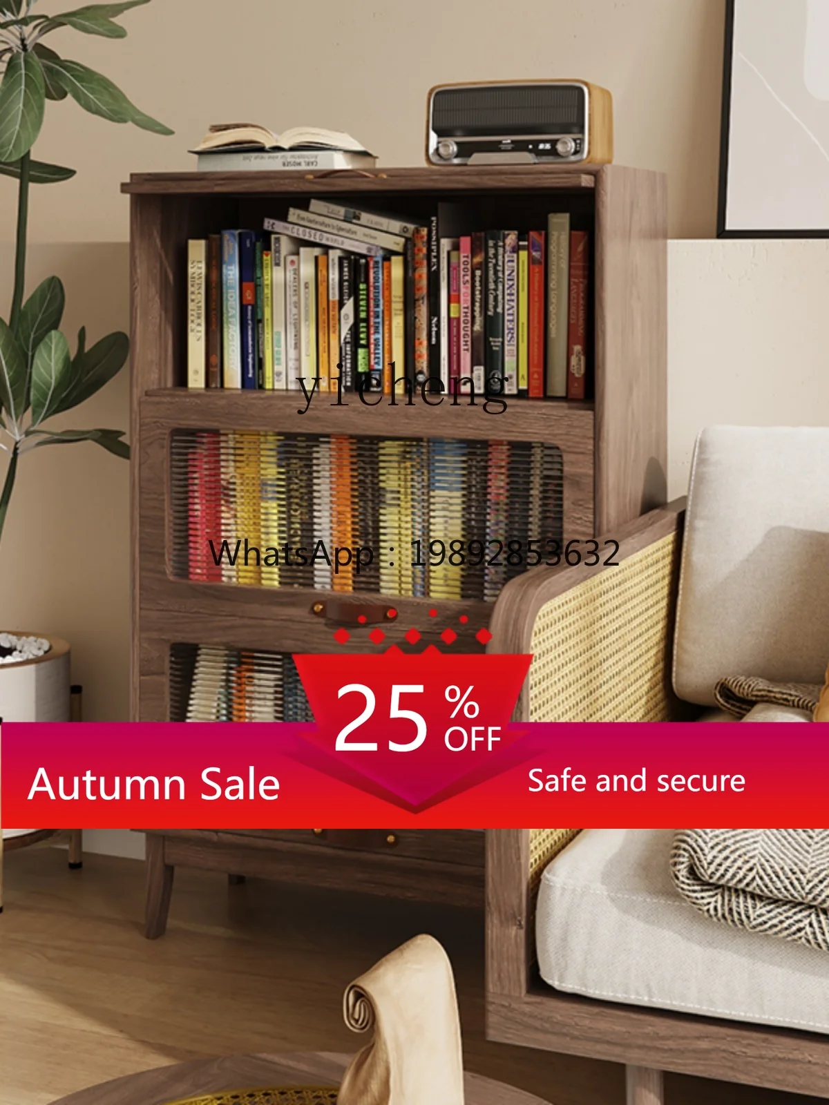

Black Walnut Storage Cabinet Solid Wood Home Master Bedroom Modern Minimalist Nordic Style Storage Cabinet