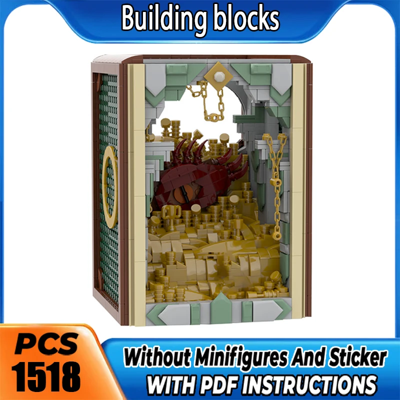 Building Blocks Treasure Book Nook Building Blocks Games Educational Toy for Kid Holiday Gift Christma Toy DIY Assembly Set