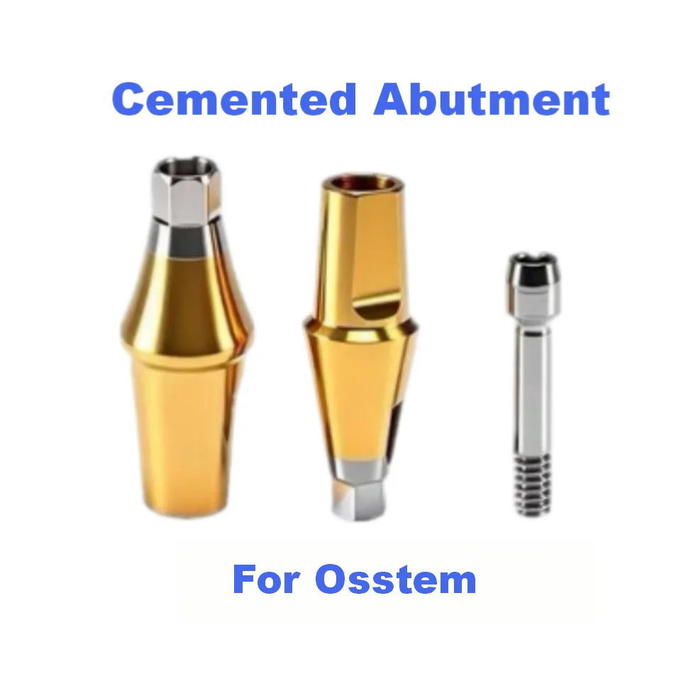 Professional Dental Cemented Titanium Abutment Compatible with Osstem System High Grade Prosthetic Components with AbutmentScrew