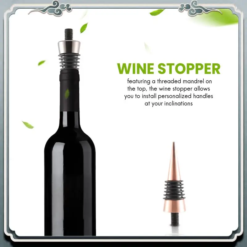 Durable Blank Bottle Stopper Classic Bottle Stopper With Threaded Post Wine Stopper Insert Hardware For Wine Turning DIY Project