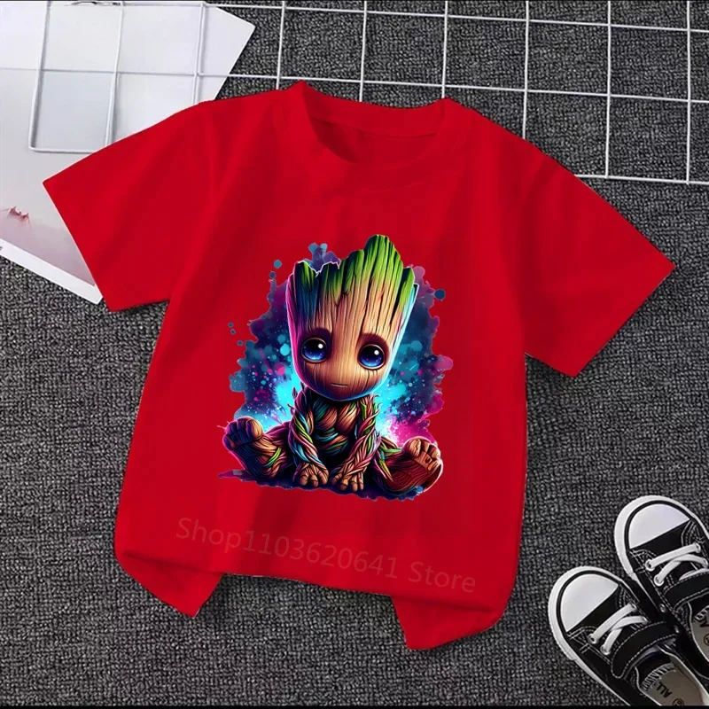 Groovy Groot 2024 T-Shirt - Disney\'S Galactic Guardian In Cute Cartoon Style Ideal For Boys & Girls Ages 3-14 Summer Casual Cool