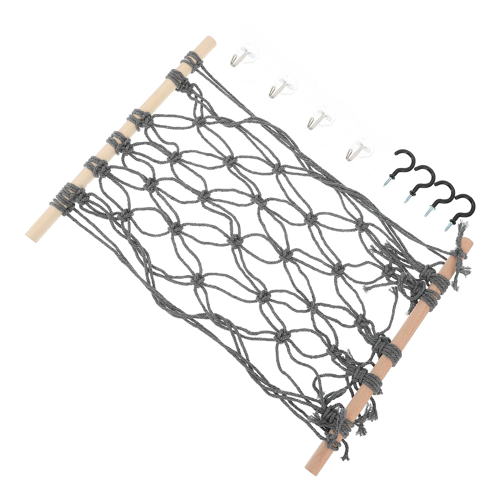 

Fruit Vegetable Hammock Woven Net Bag Cotton Rope Under Cabinet Hanging Basket Keeps Fresh Ripens Evenly Kitchen