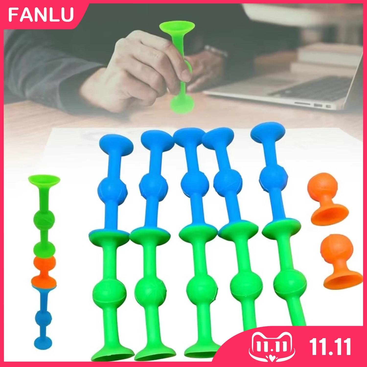 

Soft Sticky Suction Dart Fidget Toys Home Interactive Game Pop Silicone Darts Flights Decompression Toy Kids Throwing Toys Party