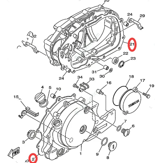 Crankcase Generator Clutch Cover Gasket For Yamaha XVS650 V-Star 98-17 DragStar 97-06 XVS400 97-17 XV500 XV535 Virago 535 87-01