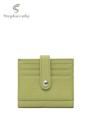 SC Women Fashion Cowhide Bifold Wallet with Multi Card Sots High Quality Genuine Leather Coin Purse Card Holder Casual Daily Use