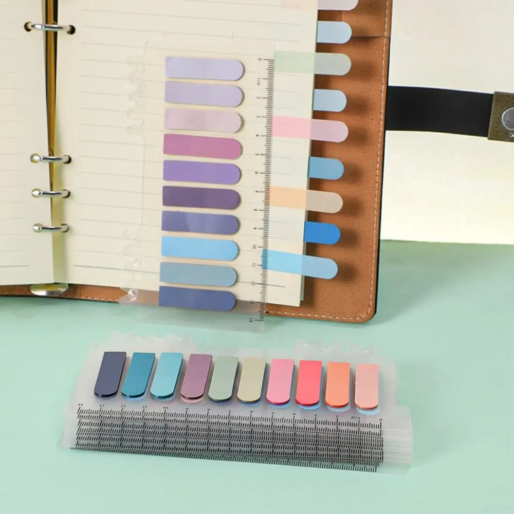 Strip Office Supplies DIY Decoration Reading Label Label Bookmark Tagging Stickers Index Notes Paper Index Stickers with Ruler