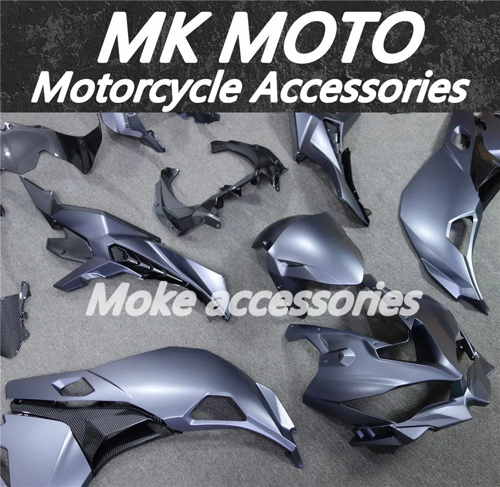 Motorcycle Bodywork Set For ZX-4R ZX-25R 2019 2020 2021 2022 2023 Fairings Kit Fit Metallic Black Carbon fiber texture New