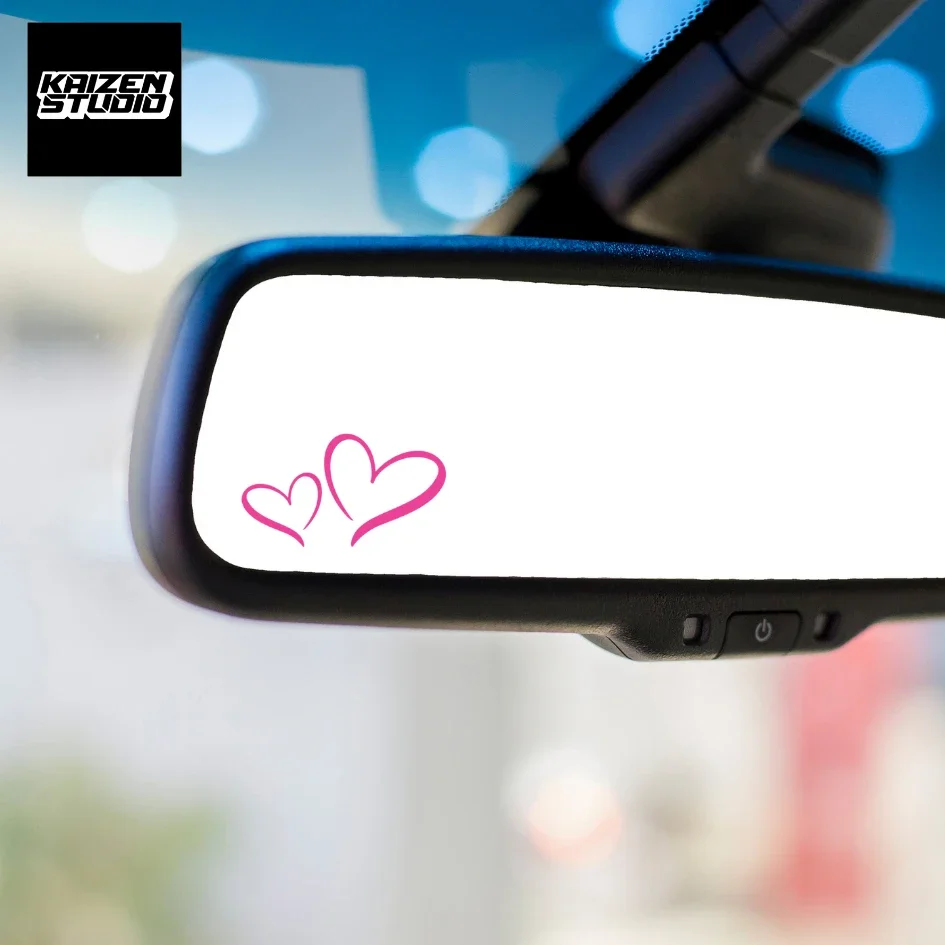 1PC True Love Pink Red Fashion Pattern Vinyl Cutting Sticker for Car Side Mirror Waterproof Decorative Decals