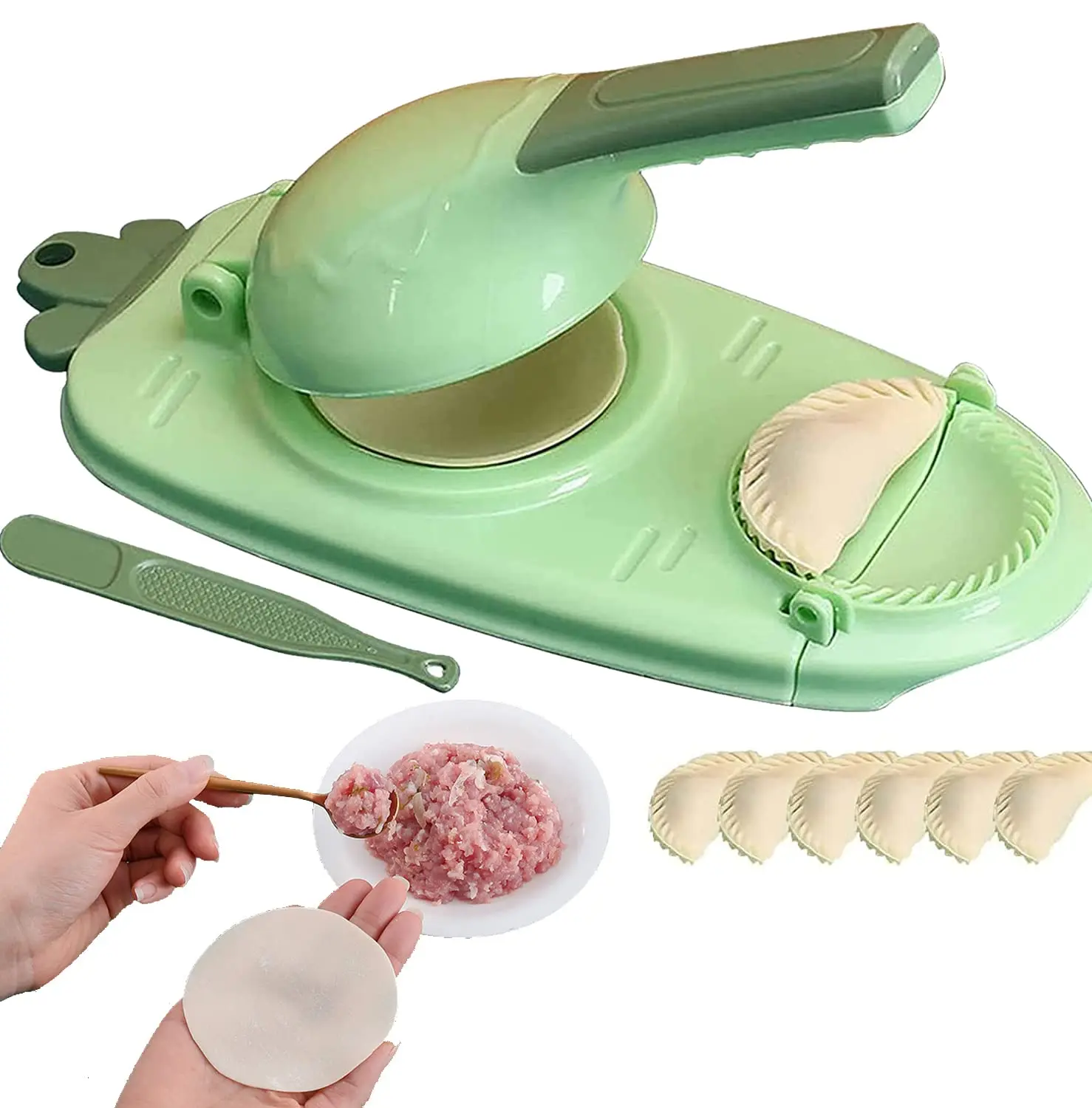 Dumpling Maker Press 2 in 1 Empanada Skin Molds for Dumplings Empanadas, Ravioli Rolling Wrapper Mold Wonton Maker