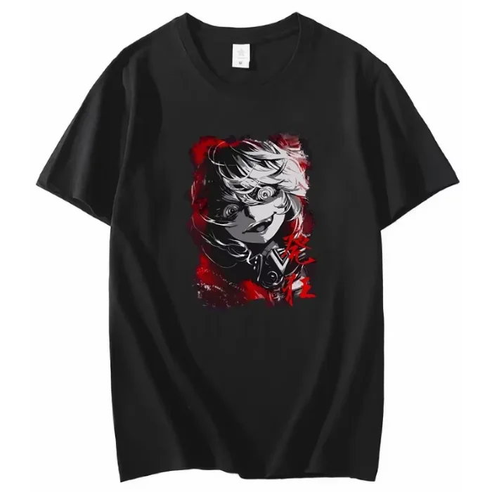 TWESaga of Tanya the Evil Logo Men's Anime T-Shirt - Casual and Leisure Travel, O-Neck Design for Summer top tee