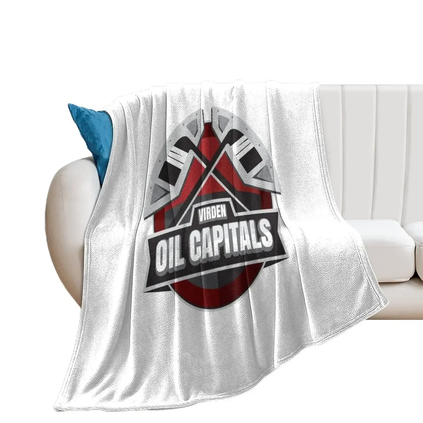 

Virden Oil Capitals Throw Blanket Soft Big Plaid on the sofa manga Blankets