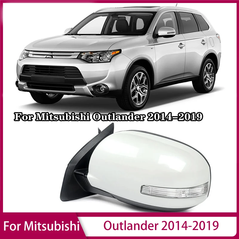 

Rearview Side mirror Assembly Power Heated Door Mirror With Signal light For Mitsubishi Outlander 2014-2019 Black/White