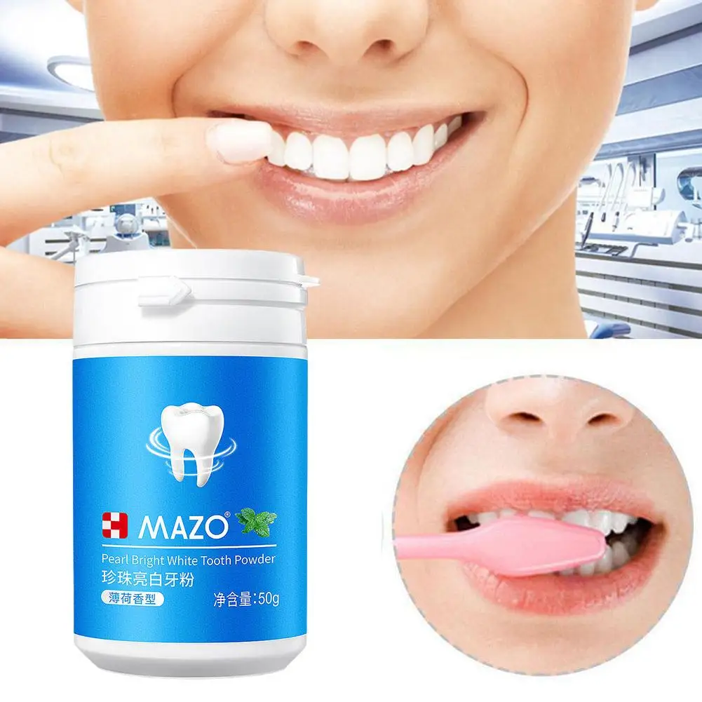 Perla brillante polvo blanqueador de dientes, brillo de dientes, cuidado de higiene, Limpieza de manchas, esencia de dientes Oral, eliminar Placa de producto O9W2