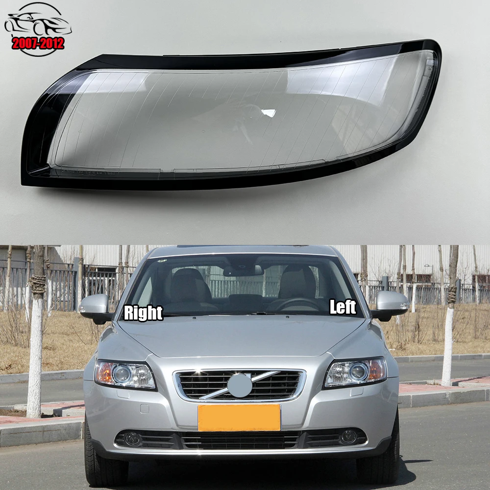 

For Volvo S40 2007-2012 Front Headlight Cover Transparent Lamp Shade Headlamp Shell Lens Plexiglass Replace Original Lampshade