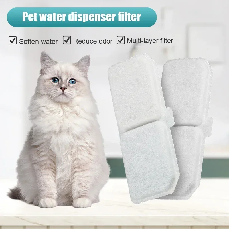 4Pc Cat Water Fountain Filter Fountain Filter Replacement Pets Water Bowl Dispenser Cat Fountain Filter Replacement For Pet