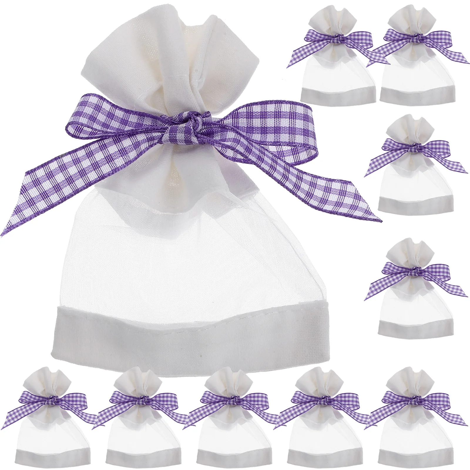 

10 Pcs Lavender Sachet Bags Empty Mesh Zipper Pouch Multi Functional Breathable Material Gift Packaging Storage