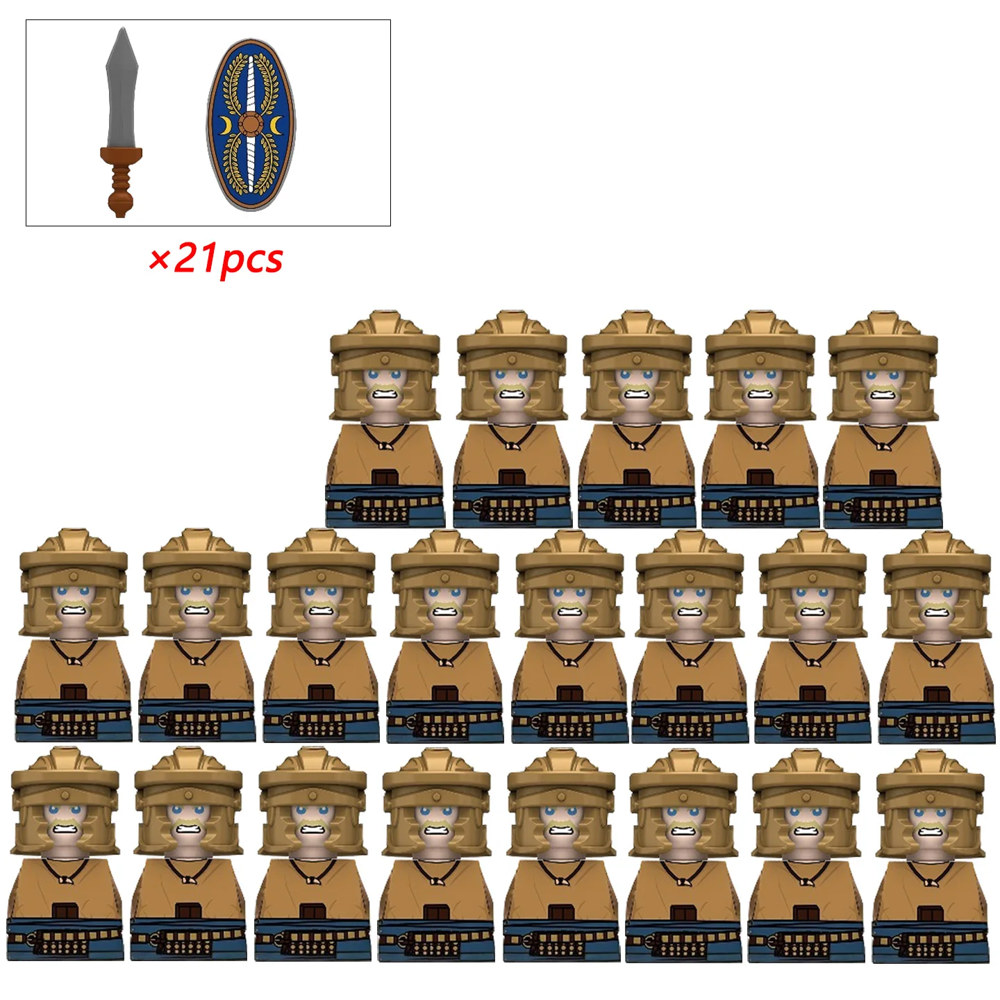 21pcs MOC Creative Medieval Ki - Lego Minifigure Holder 评论和价格
