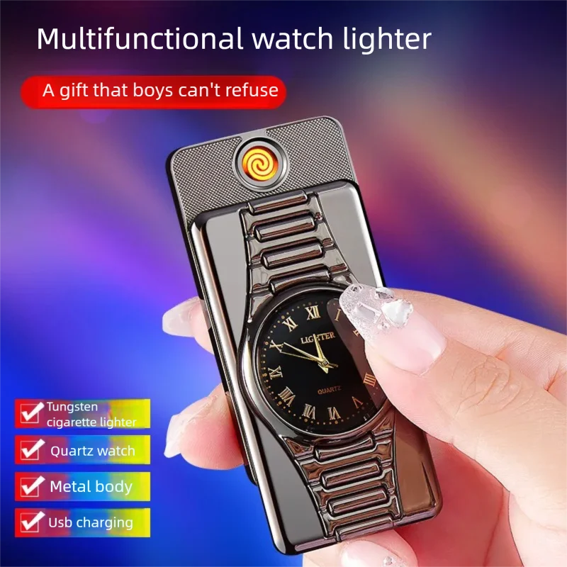 Multi Functional and Versatile Cigarette Lighter with Customizable Creative Tungsten Wire Clock Lighter