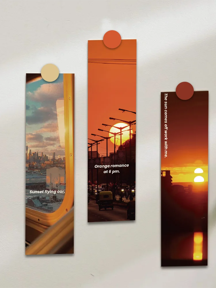 30pcs Sunset Scenery Bookmarks Reading pages Book bookmarks pages marked paper cards student supplies Creative bookmarks