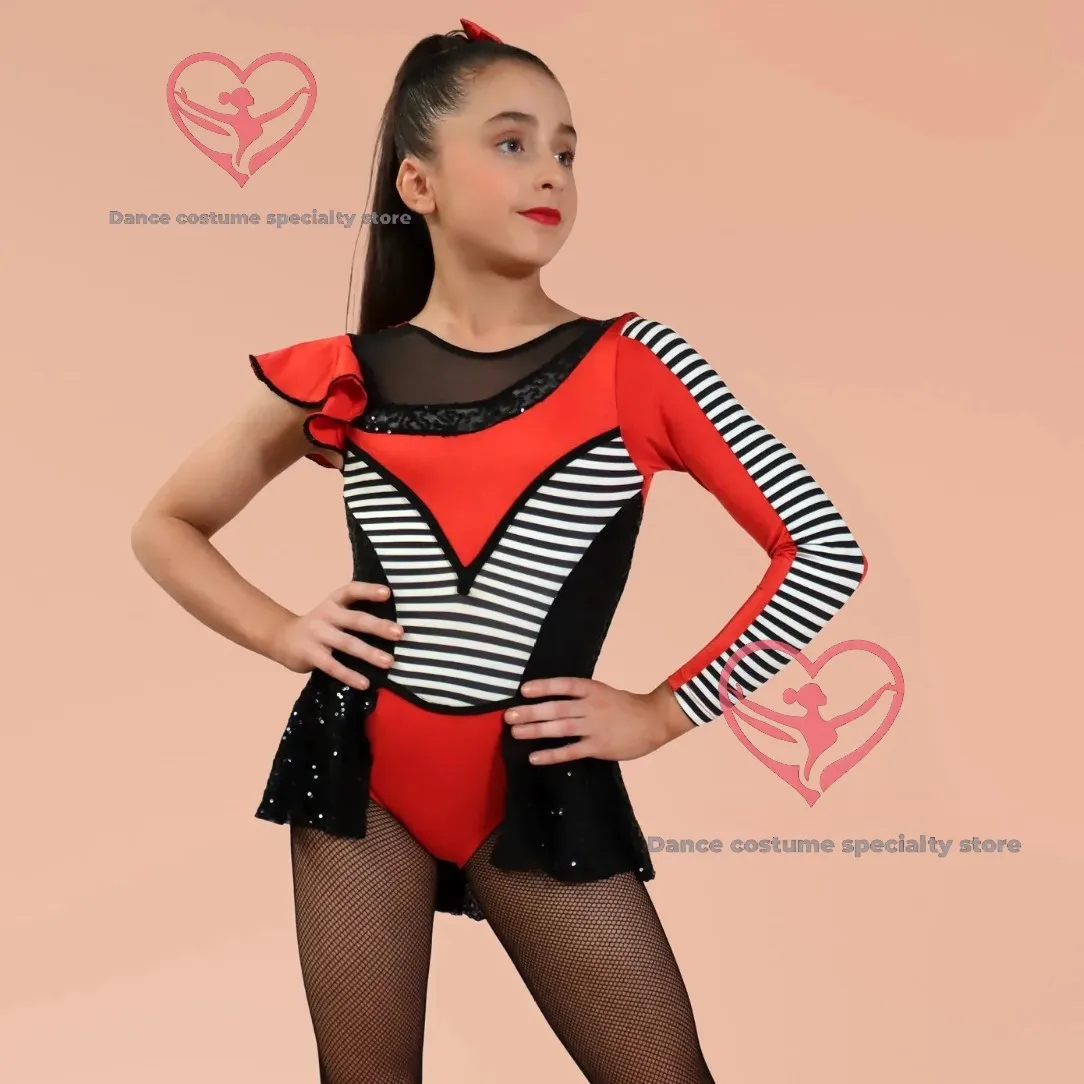 

Новый уникальный дизайн для девочек, костюм для джаза/тап для детских сценических выступлений