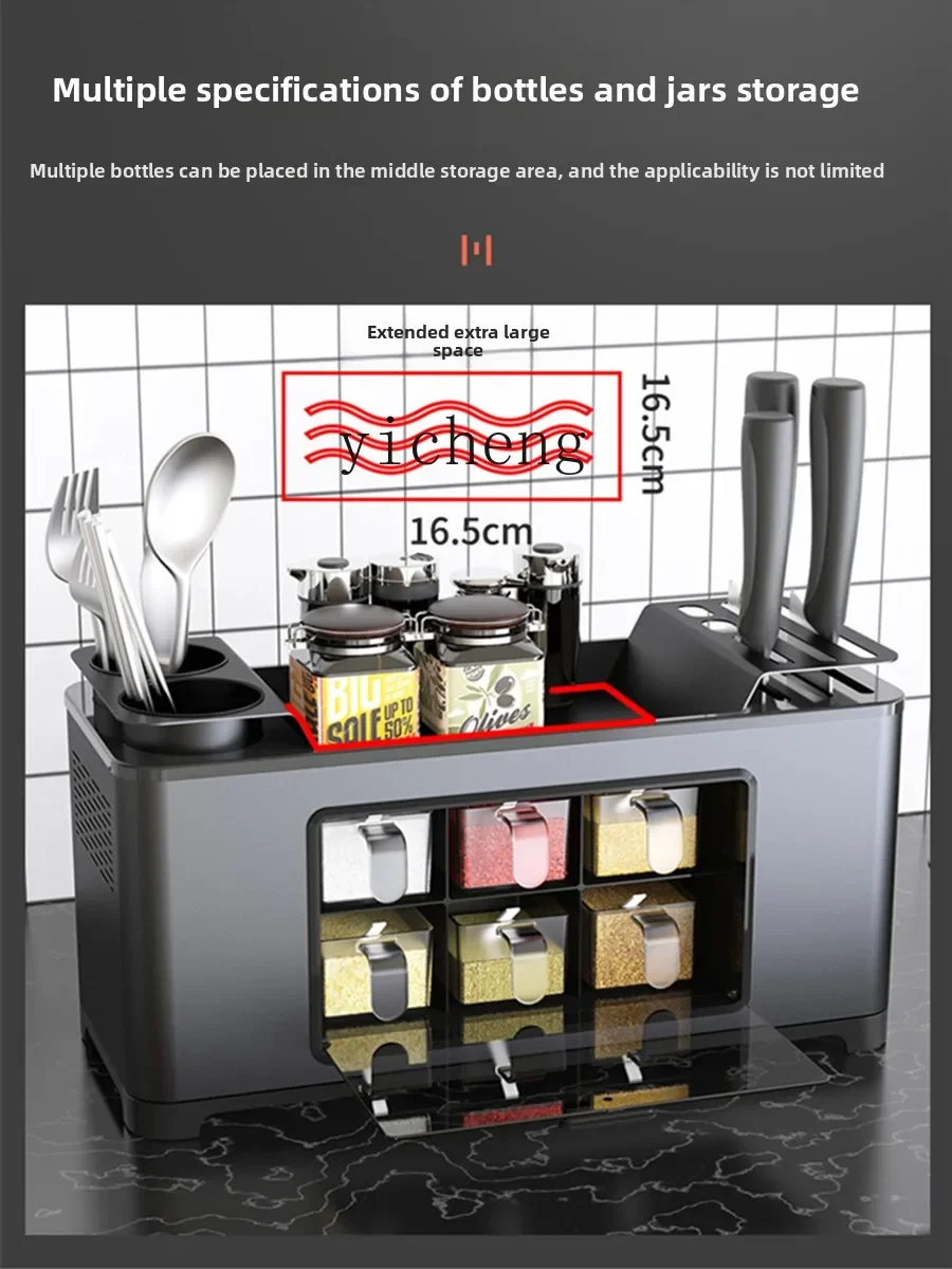 

stainless steel kitchen salt seasoning tank storage box seasoning combination set seasoning box