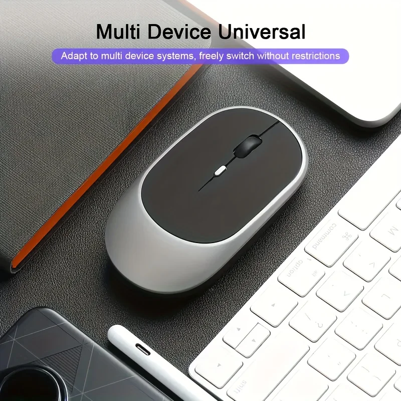 Ratón inalámbrico Compatible con Bluetooth de 2,4G, ratón inalámbrico para Gamer, ratones ergonómicos recargables para Macbook, PC, ordenador, portátil y tableta