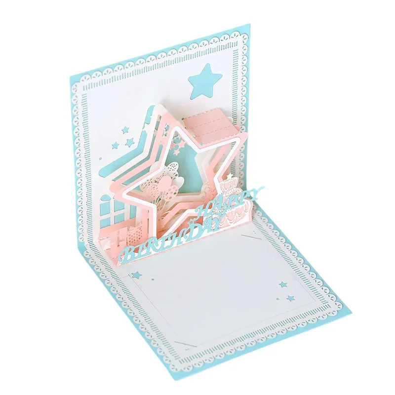 

Birthday greeting card three-dimensional gift for boyfriend 3d handmade DIY small card ghostwriting can be customized