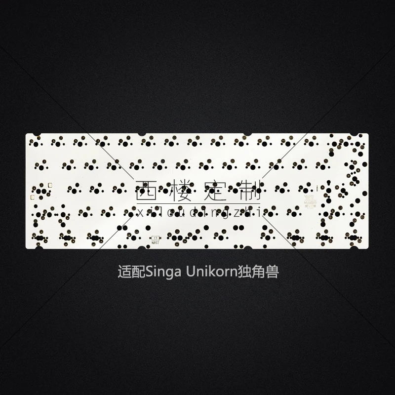 For SingaUnikorn Unicorn PCB Hot Swappable Multi Column Welding VIA Change Key RGB Bottom Light