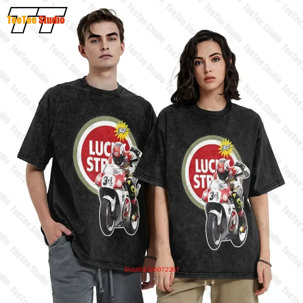 Kevin Schwantz Team Lucky Strike Signature Vintage Oversized T-Shirt Tee 2GP6