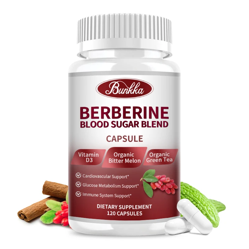 

Berberine Supplement (1500mg Per Serving) |120 Veggie Capsules, Ceylon Cinnamon Bark & Bitter Melon Fruit, 97% Berberine HCL