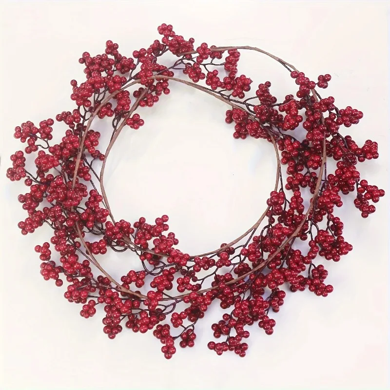 1pc Artificial Cranberry Vine, Christmas Suitable for Dining Table, New Year Celebration, Engagement Party Decor