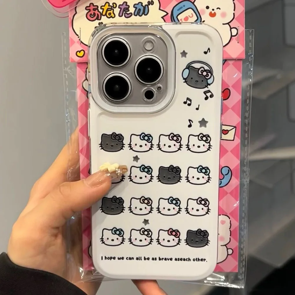 Custodia per telefono Hellokitty carina cartone animato per Samsung S10 S20 S21 S22 S23 S24 Fe Plus Ultra A35 A20 Note10 20 4G 5G Cover trasparente