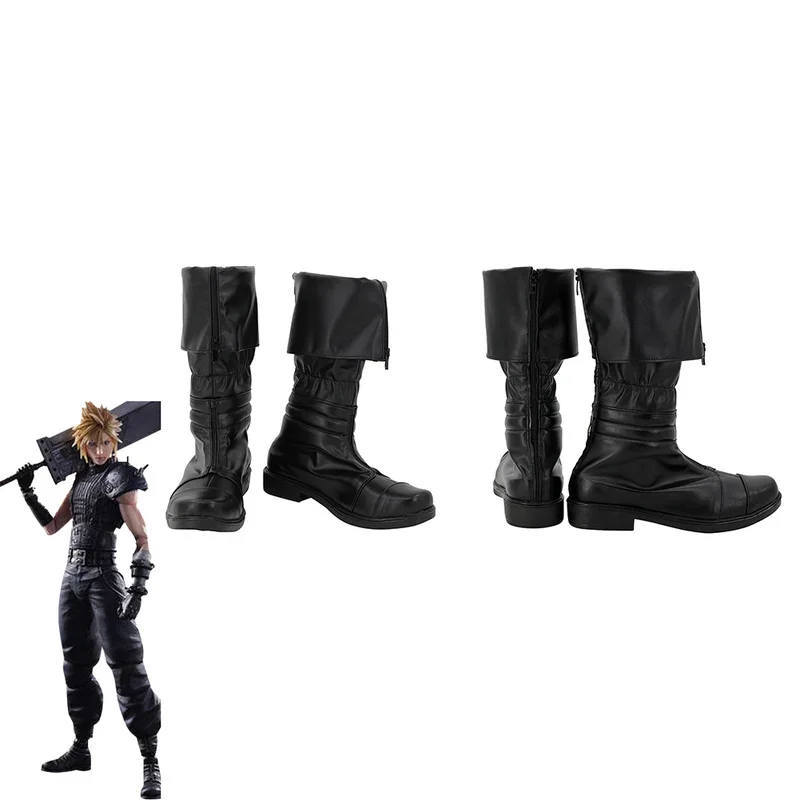 Cloud Strife Shoes Anime Game Final Fantasy 7 Crisis Core Cosplay Costume Accessories Male Roleplay Fantasia Boots For Disguise