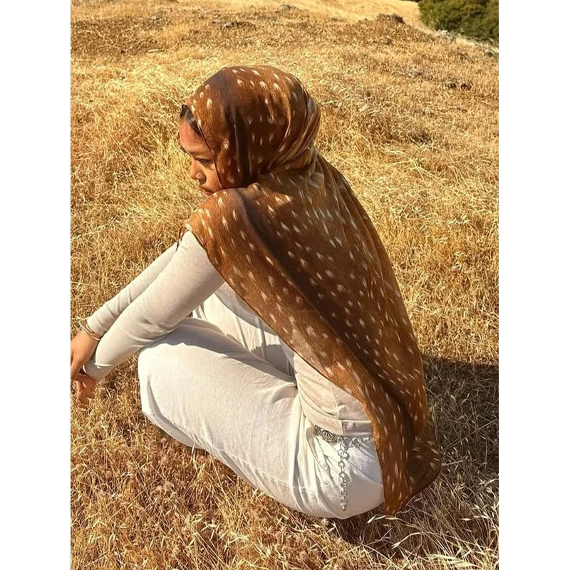 1PCS Watercolor Print Hijab Women Bohemian Soft Islam Ramadan Muslim Hijabs Foulard Femme Shawl Wrap Scarf Headscarf