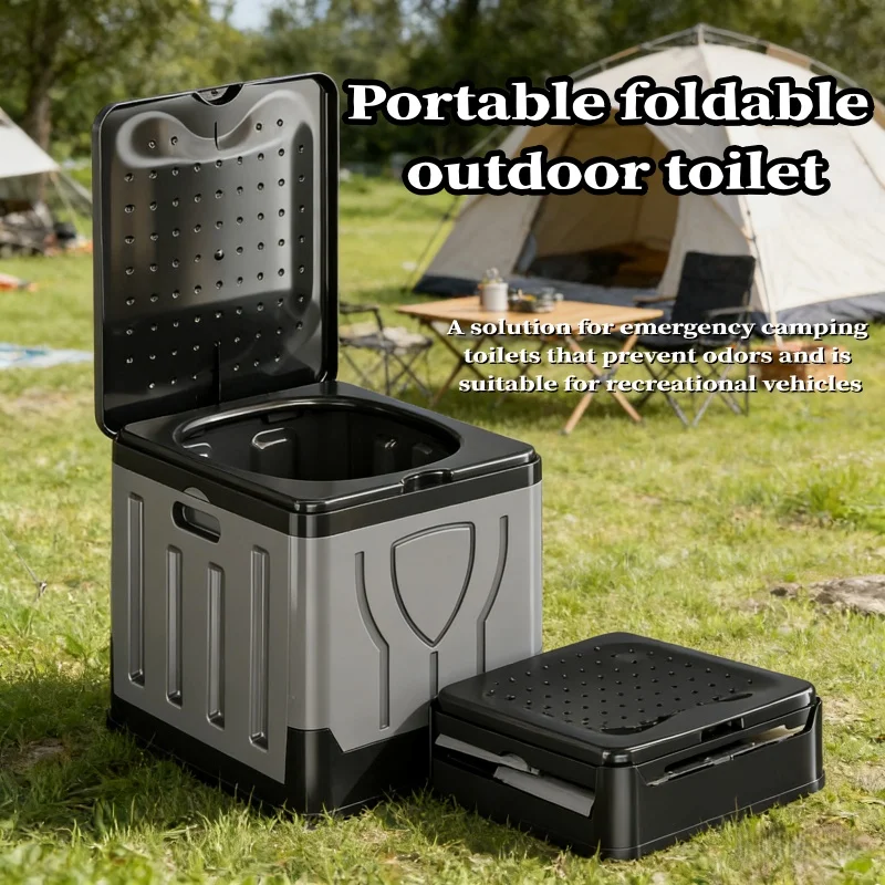 

Professional Tour Emergency Portable Toilet for Adults & Kids Camp Car Trash Can Beach Hiking Mobile Toilet Self-driving