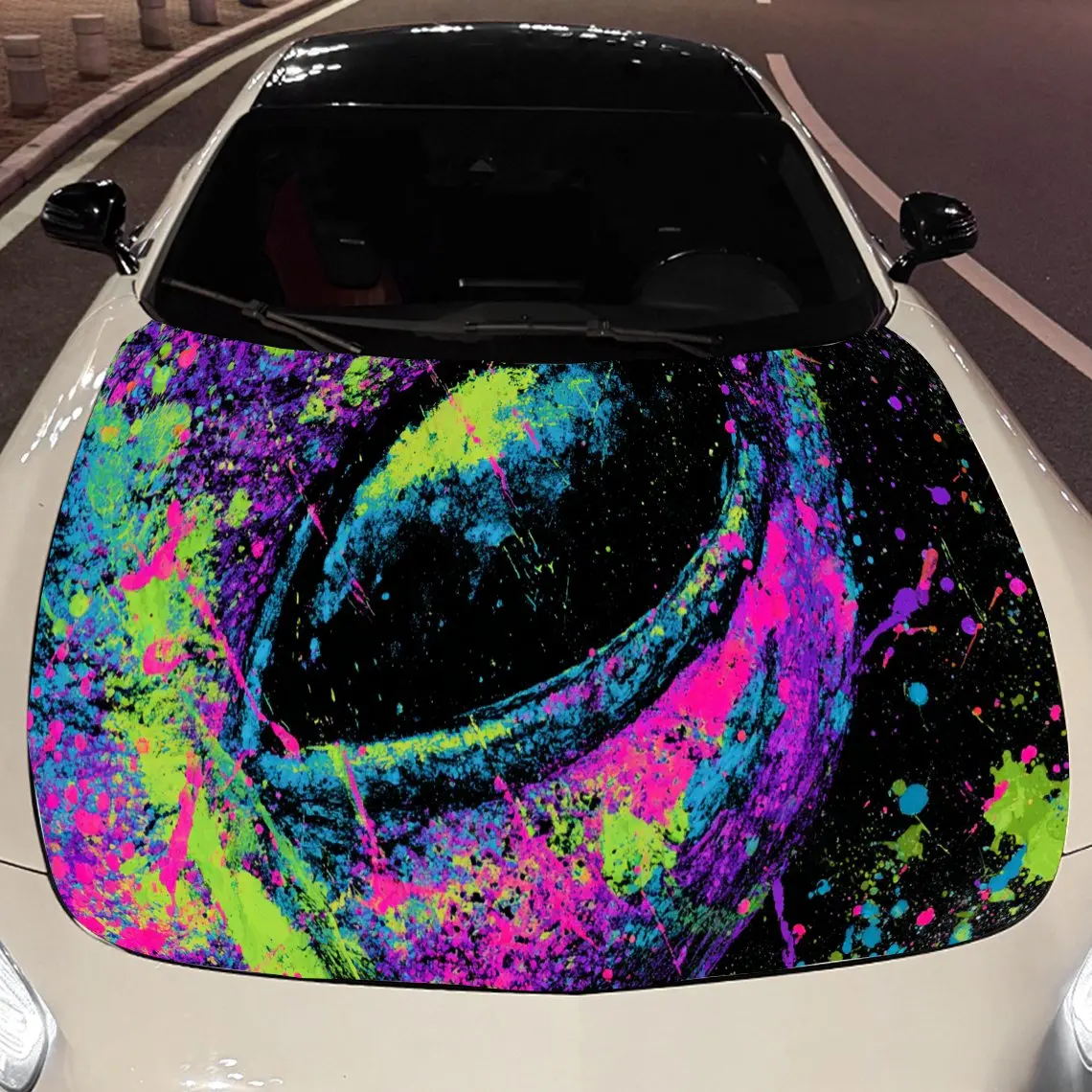 

Cool Alien print,car hood stickers,PVC waterproof Self adhesive car hood sticker,car hood decoration protection stickers,Auto Ac