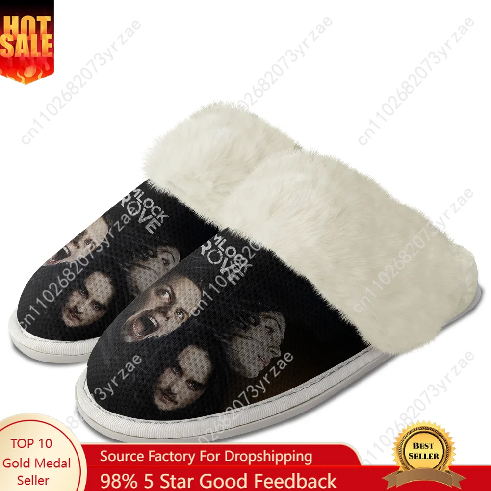 

Hemlock Grove Plush Edge Warm Shoe Mens Womens Home Casual Slipper Bedroom Thermal Cotton Lightweight Shoe Custom Made Slippers