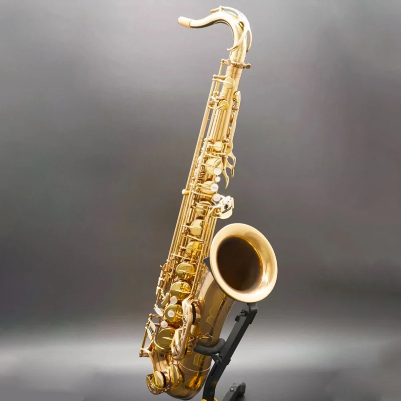 Французский бренд, классика 802, тенор-саксофон, золотой лак, профессиональный тенор-саксофон 802, музыкальный инструмент с футляром, тростями, шеей Французский бренд, классика 802, тенор-саксофон, золотой лак, профессиональный тенор-саксофон 802, музыкальный инструмент с футляром, тростями, шеей