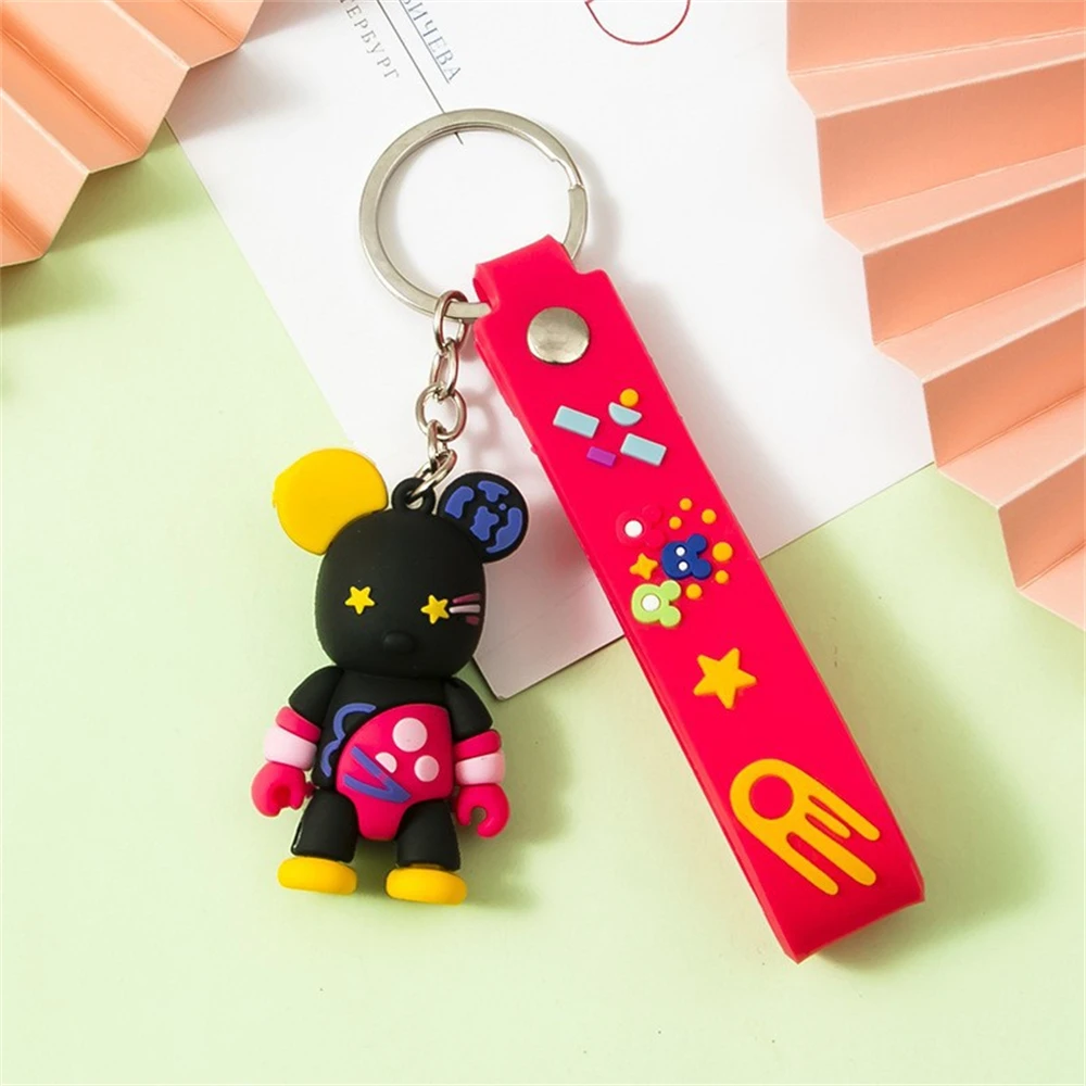 Picture 6: 1pcs Colorful Key Chains Creative Cartoon Bear Keychains Bag Car Pendant Student Gift Jewelry Clothing Accessories