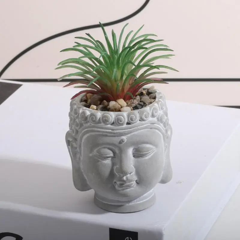 Concrete Oriental Zen Statue 1/3 Pcs Modern Art Craft Neutral Home Decor for Bookshelf Balcony Bedroom Office Gift