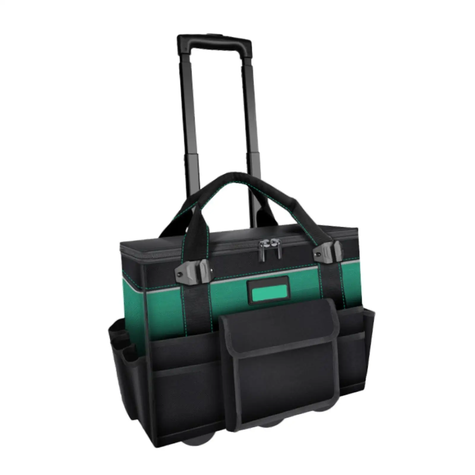 Rolling Tool Bag Portable with Telescoping Handle Tool Box Repair Tools Storage Case for Car Household