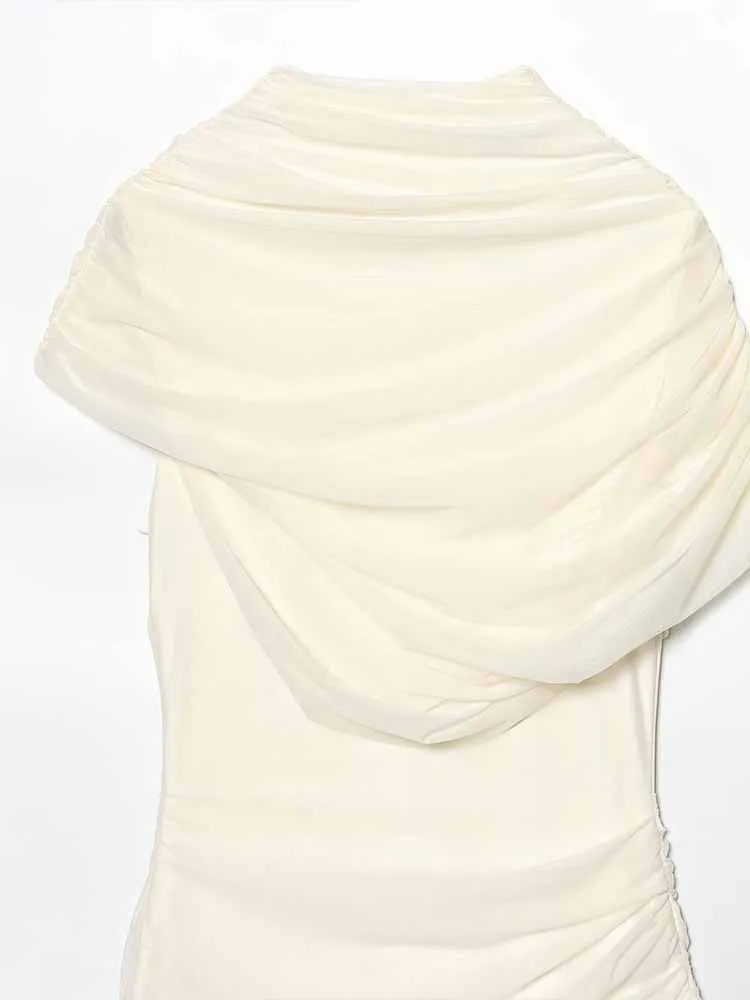 Estilo europeu e americano inverno recém chegados roupas femininas da moda em camadas decorativas retalhos vestido curto