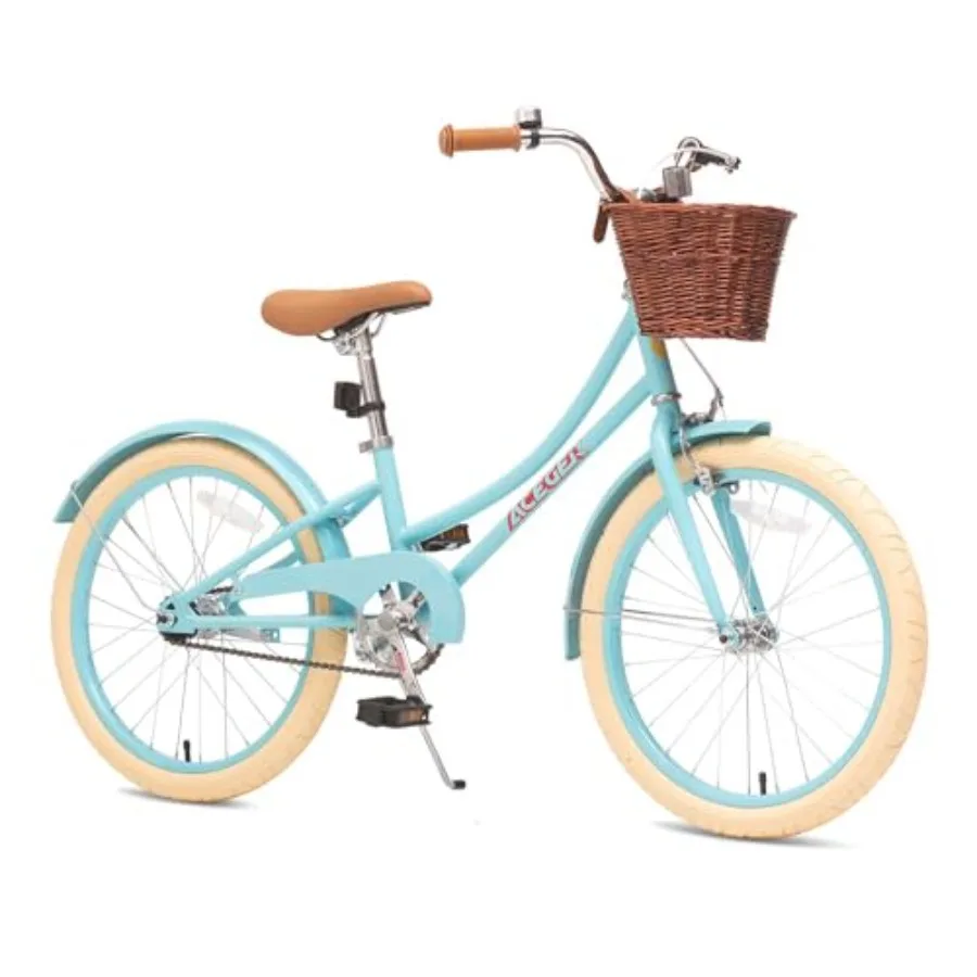 

Ретро-велосипед Princess с корзиной для девочек 3-12 лет, 14, 16, 18 дюймов с тренировочными колесами, 20 дюймов с подножкой, винтажный велосипед