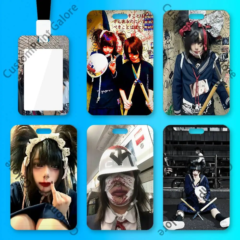 S-Senketsuakochans Clear PVC Card Holder for Idol Photocards,Meal Campus Cards Display Keychain