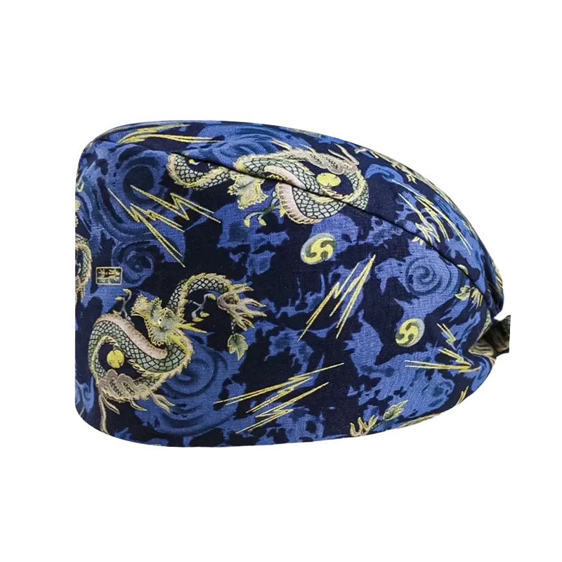 Casquettes chirurgicales pour hommes et femmes, blouses d'infirmière imprimées, soins médicaux, laboratoire de dentiste, salon de beauté, accessoires de casquette de travail pour clinique